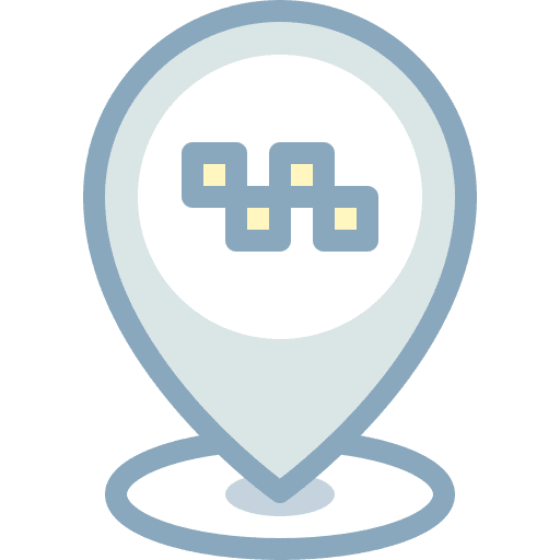 Taxi map gps location icon