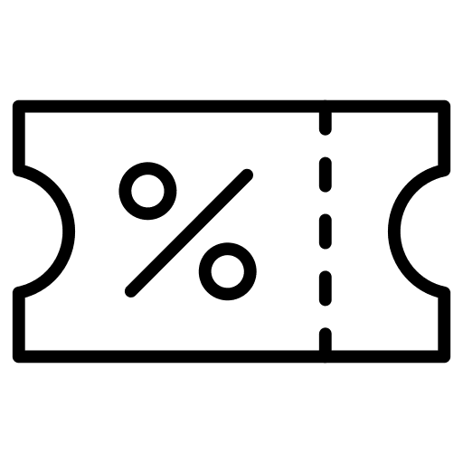 Gift voucher promo code percentage voucher icon