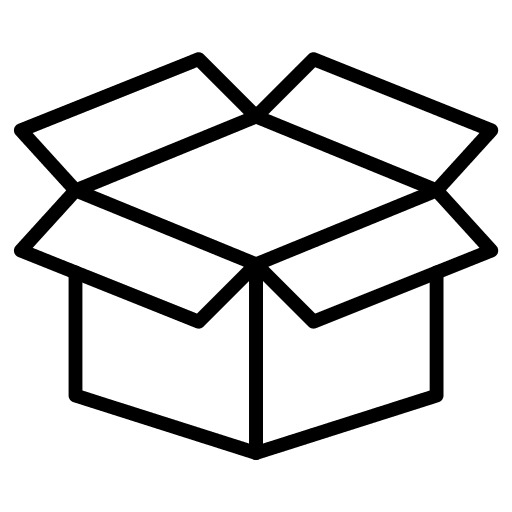 Open box open box bundle delivery icon