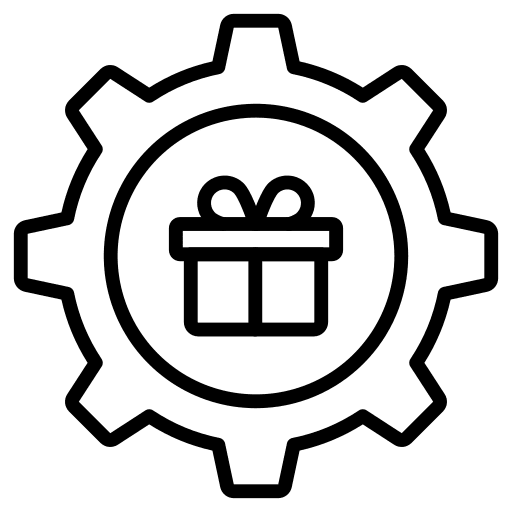 Setting gift setting birthday and party icon