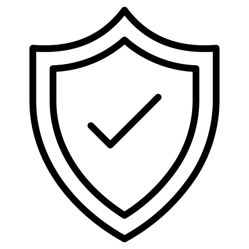 Shield quality security shield icon