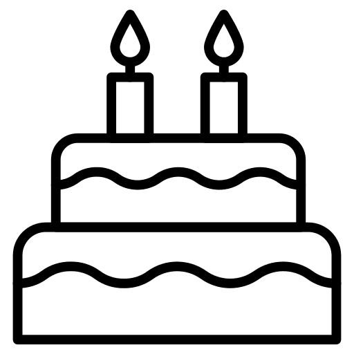 Cake birthday birthday and party bakery icon