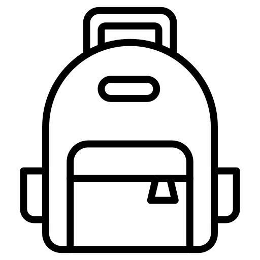 Bag education travel bag icon