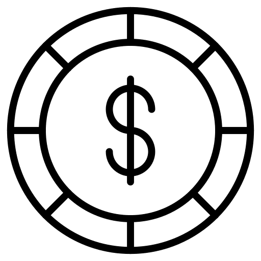 Dollar dollar sign money coin icon