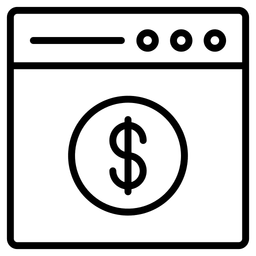 Dollar web browser dollar symbol business icon