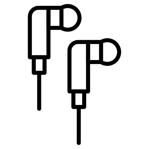 Earphone sound electronics audio icon