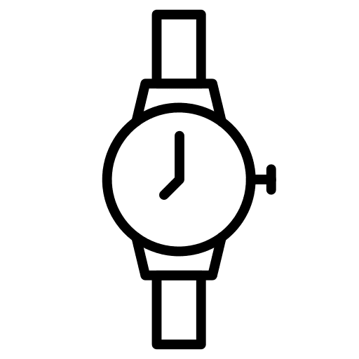 Hand watch time and date hand watch fashion icon