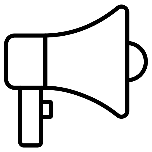 Megaphone loud speaker advertising megaphone icon