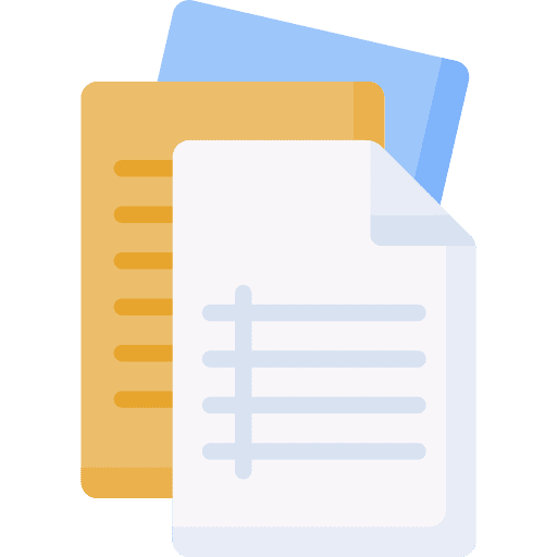 Paper office material files and folders file icon