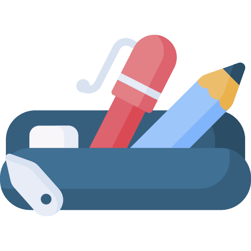 Pencil case pencil school material pencil case icon