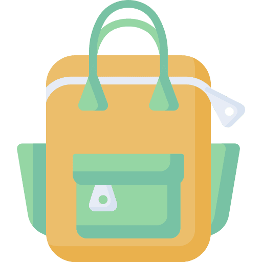 Backpack school bag baggage bag icon