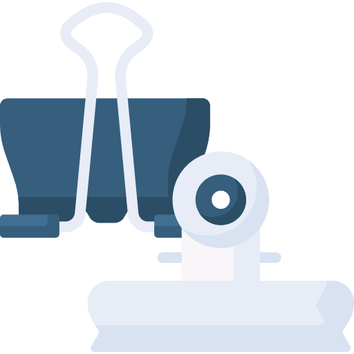Clip office material attach clip icon