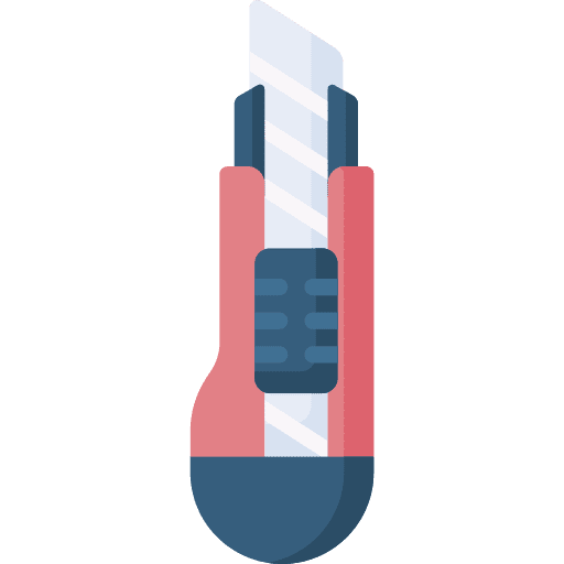 Cutter toolbox construction and tools blade icon