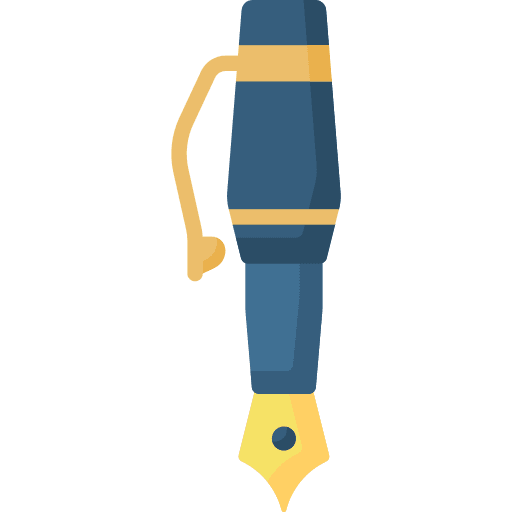 Fountain pen fountain pen writing education icon