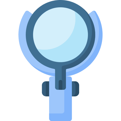 Magnifying glass loupe magnifier investigation icon