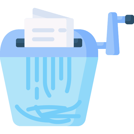 Paper shredder confidential stationery archive icon
