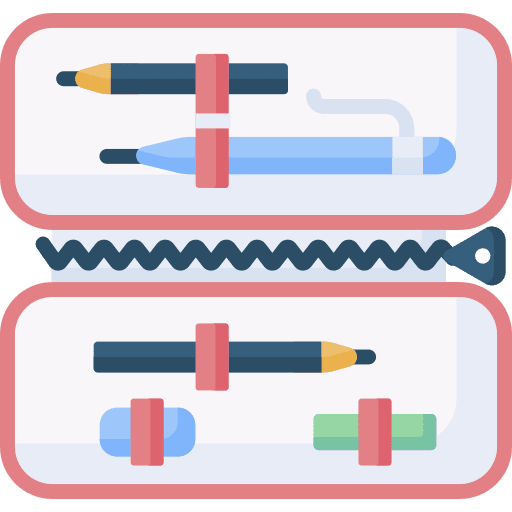 Pencil case school material pencil case office material icon