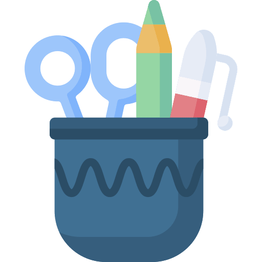 Stationery education pencil pencil case icon