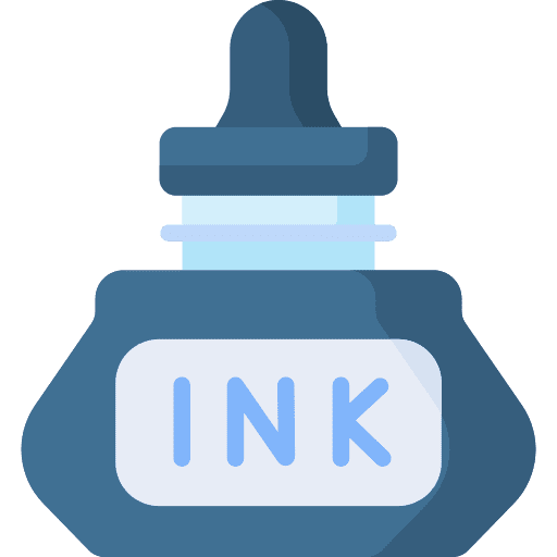 Ink bottle ink draw icon