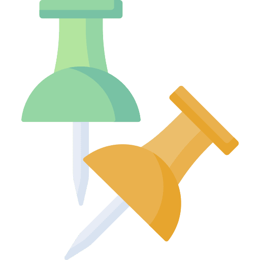 Pushpin pin tack tools and utensils icon