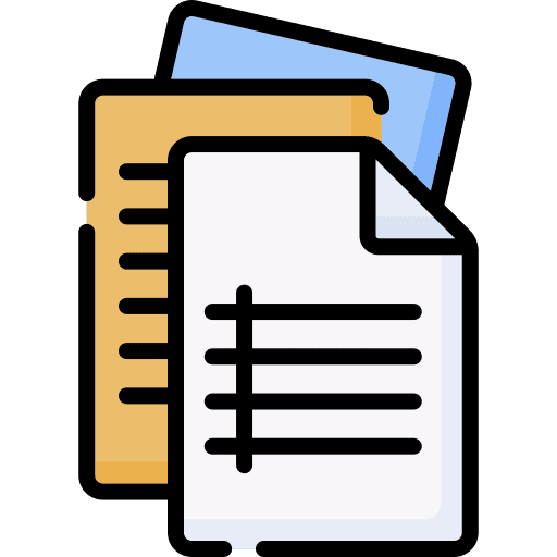 Paper education records office material icon
