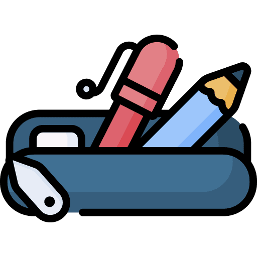 Pencil case education stationery pencil case icon