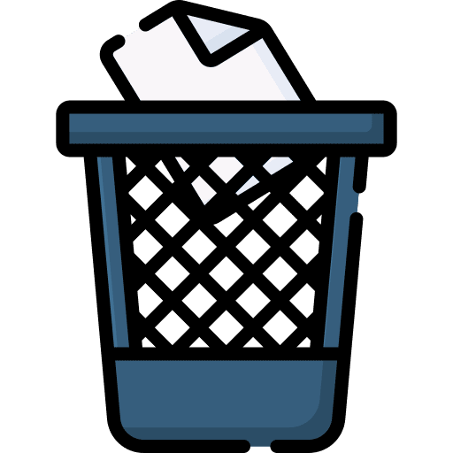 Rubbish bin office material miscellaneous rubbish icon