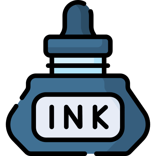 Ink art and design bottle write icon