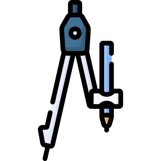 Compass measure measurement art and design icon