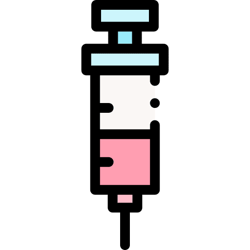 Injection drugs medicine syringe icon