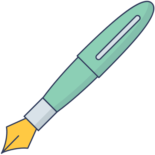 Fountain pen writing education fountain pen icon