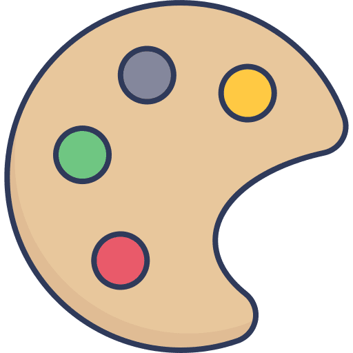 Paint palette color palette paint palette education icon