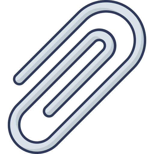Paper clip school supplies paper attach icon