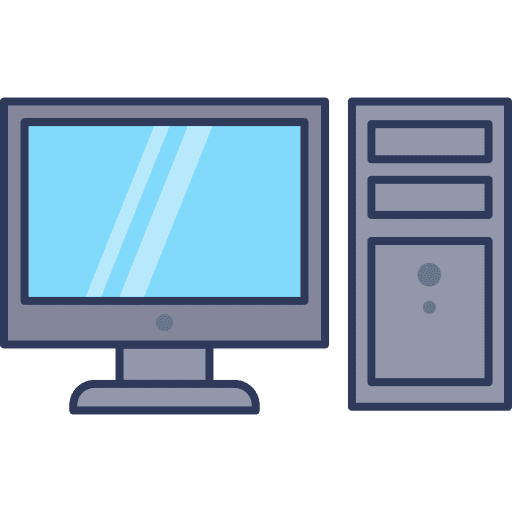 Pc tower pc tower tower screen icon