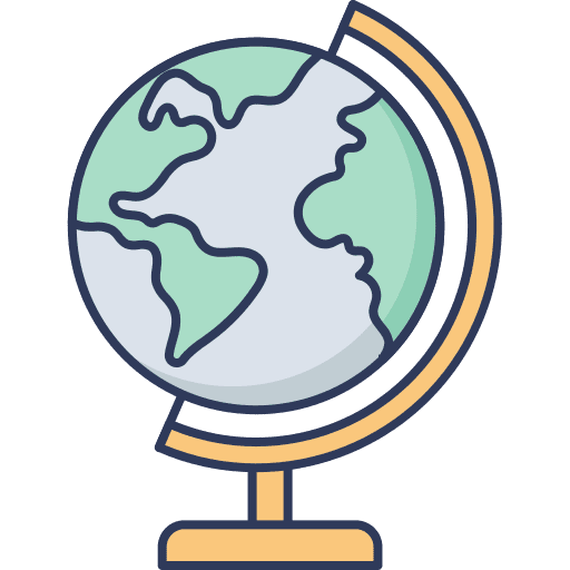 Globe geography education globe icon
