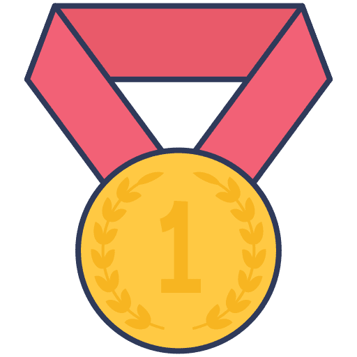 Medal sports and competition first position award icon