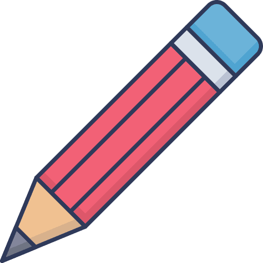 Pencil writing stationery education icon