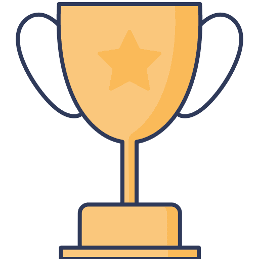 Trophy winner star education icon