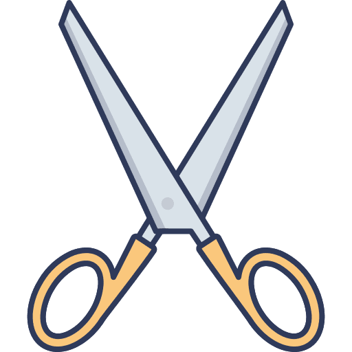 Scissors school material stationery scissors icon