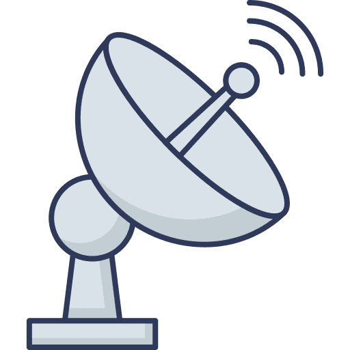 Signal dish satellite dish signal dish communications icon