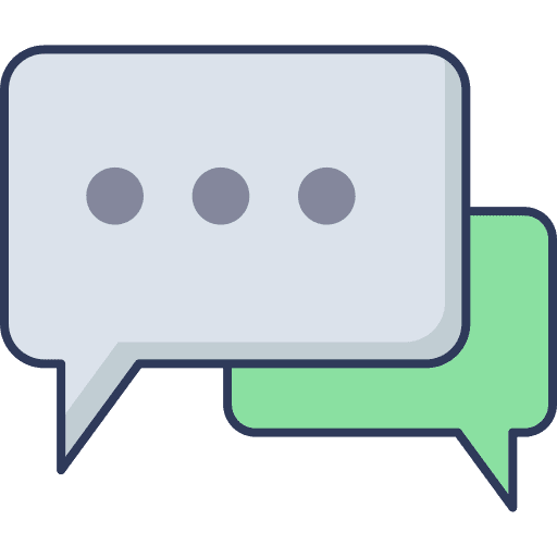 Message speech bubble chat communications icon