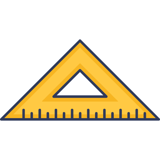 Set square set square geometry education icon