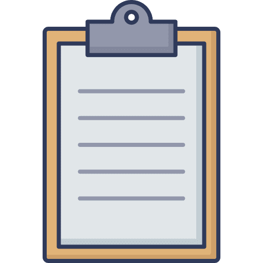 Clipboard education files and folders task icon
