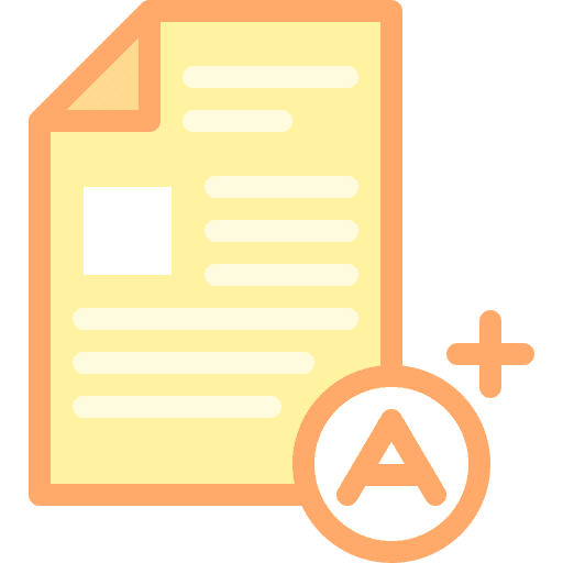 Test grades test report icon