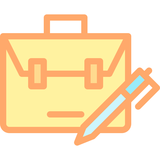 Briefcase backpack travel business icon