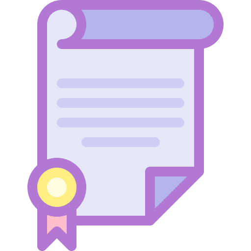 Certificate certificate document education icon