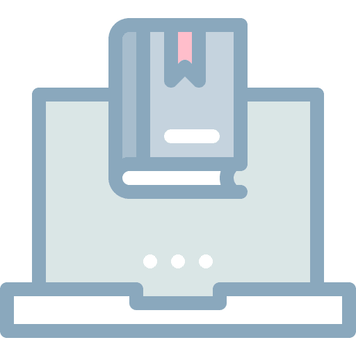 Elearning digital book computer ebook icon