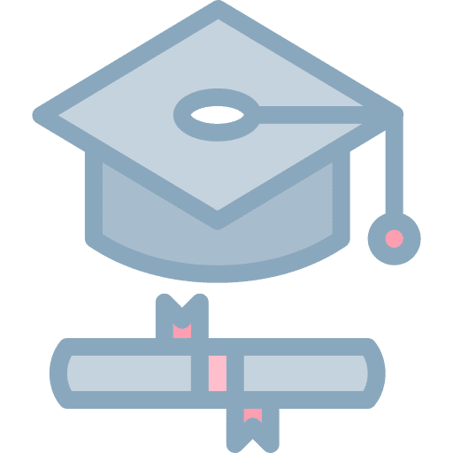 Graduation graduation cap scroll diploma icon