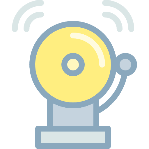 School bell noise alarm bell ring bell icon