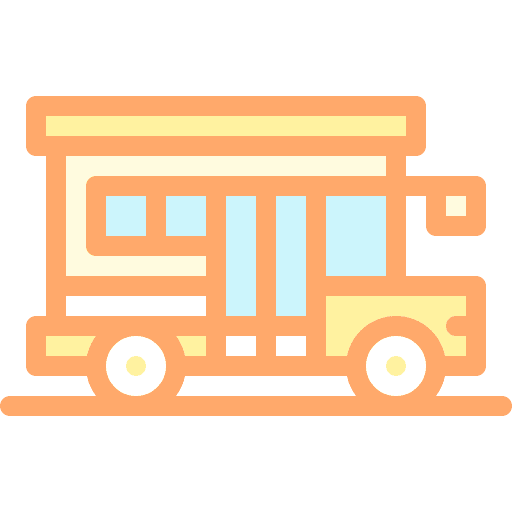 School bus bus electric bus transportation icon